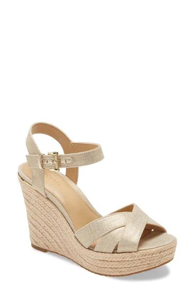 michael kors suzette wedge|Michael Michael Kors Suzette Wedge Pale Gold 6.5 .